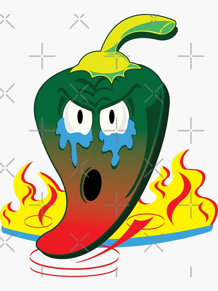 Thumbnail 3 of 3, Sticker, Crying Hot Jalapeno designed and sold by snohock.