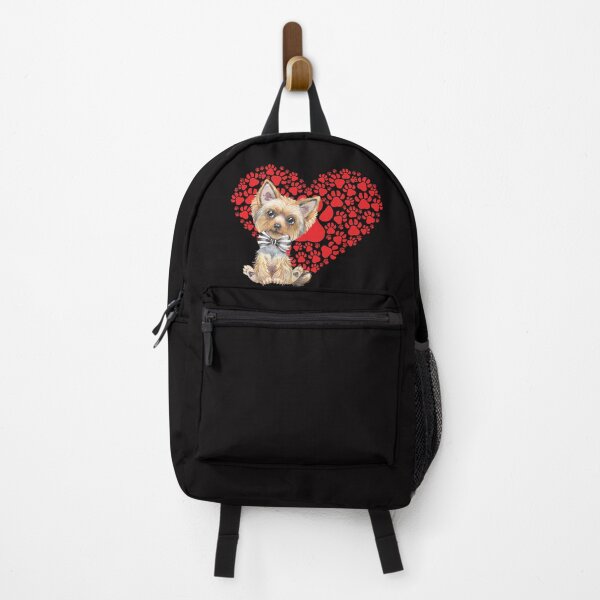 Item preview, My Valentine has 4 Paws- My Dog is my Valentine- Yorkshire Terrier-brown designed and sold by Mumzy2many.