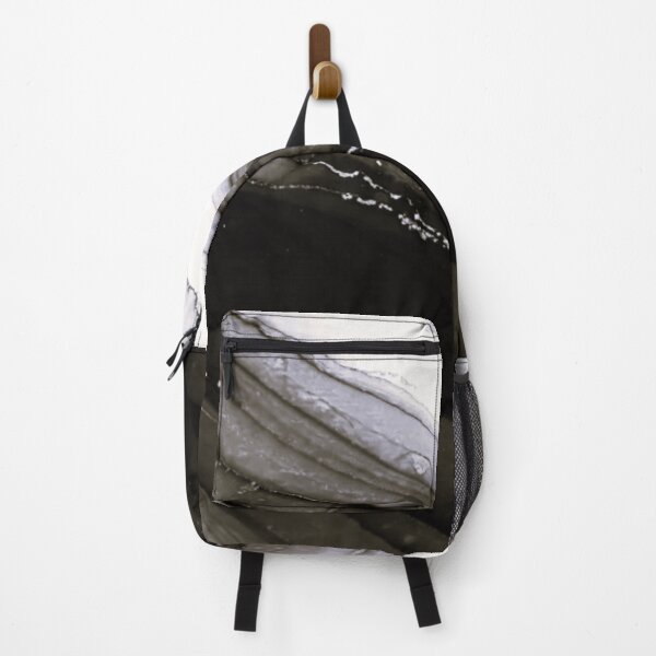 Item preview, Black Brown Silver and White Malachite Marble Pattern designed and sold by Monika Howarth.