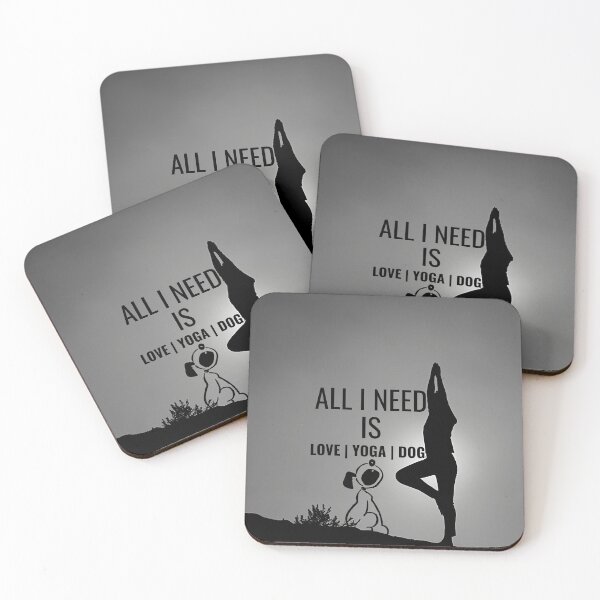 Item preview, All I Need is Love Yoga and Dog: Sunset designed and sold by GlobalHunt.