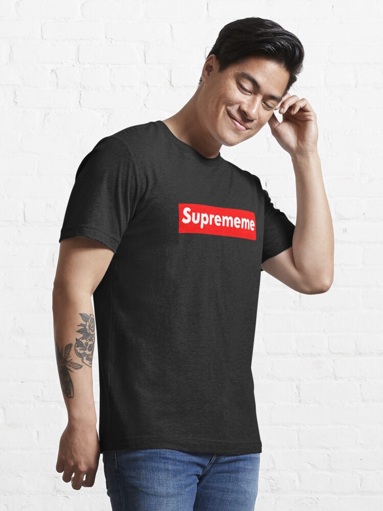 Supreme Printed Men Round Neck Black T-Shirt