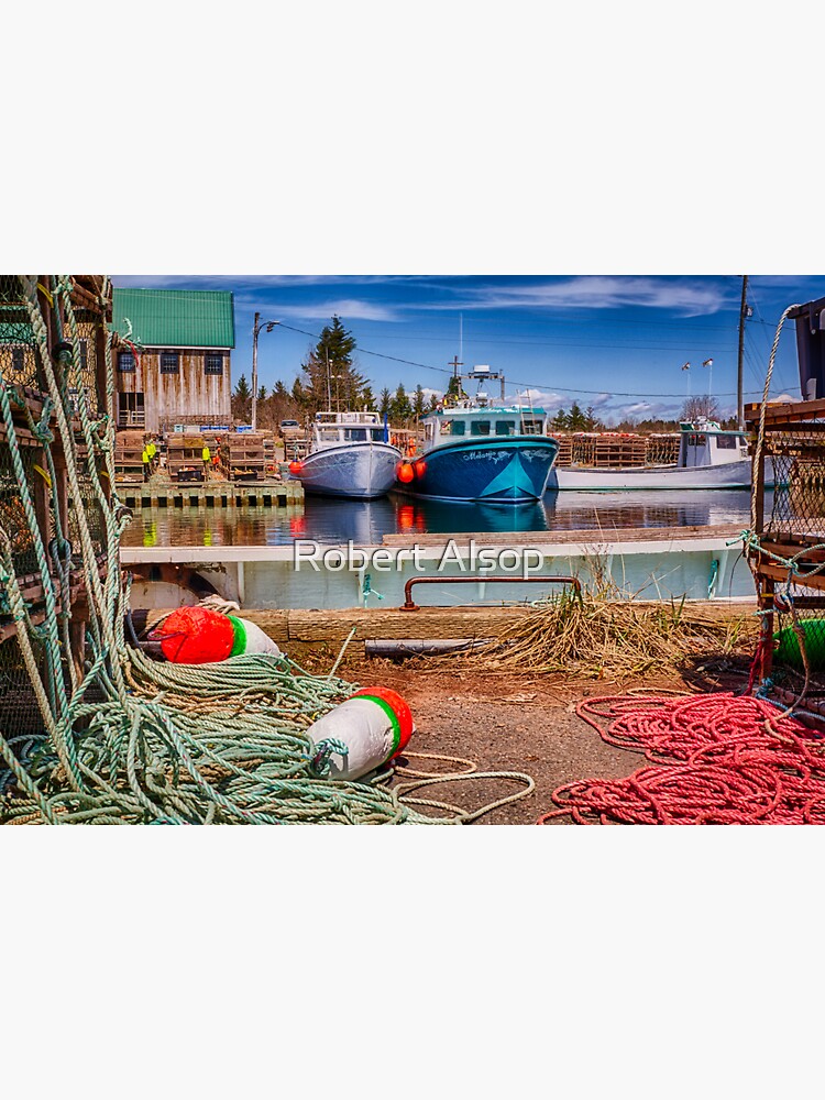 "Lobster Traps Murray Harbour PEI" Sticker for Sale by RobertAlsop