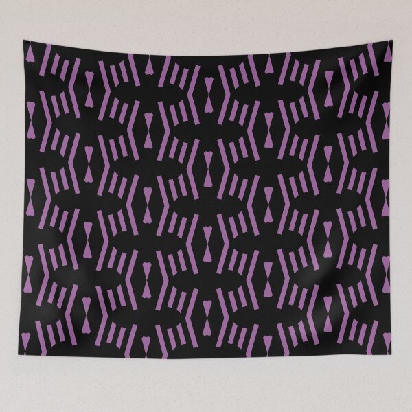 Item preview, Black and Purple Vertical Stripe Chevron Pattern Pairs DE 2022 Popular Color Royal Pretender DE5999 designed and sold by ColorOfTheYears.