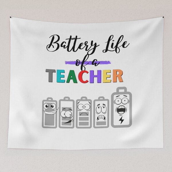 Item preview, Battery Life of a Teacher designed and sold by ATWAK.