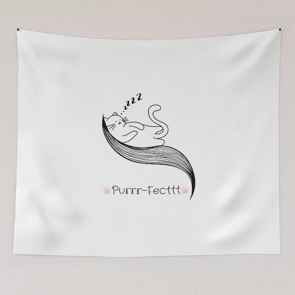 Aperçu de l'œuvre Chat Purrr-Fecttt (fond transparent) créée et vendue par SuKiShoppuMY.