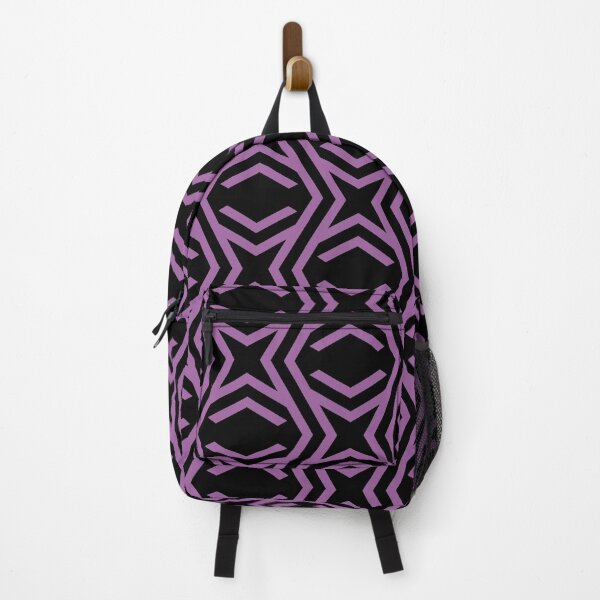 Artikelvorschau, Black and Purple Zig Zag Stripe Star Pattern Pairs DE 2022 Popular Color Royal Pretender DE5999 entworfen und verkauft von ColorOfTheYears.