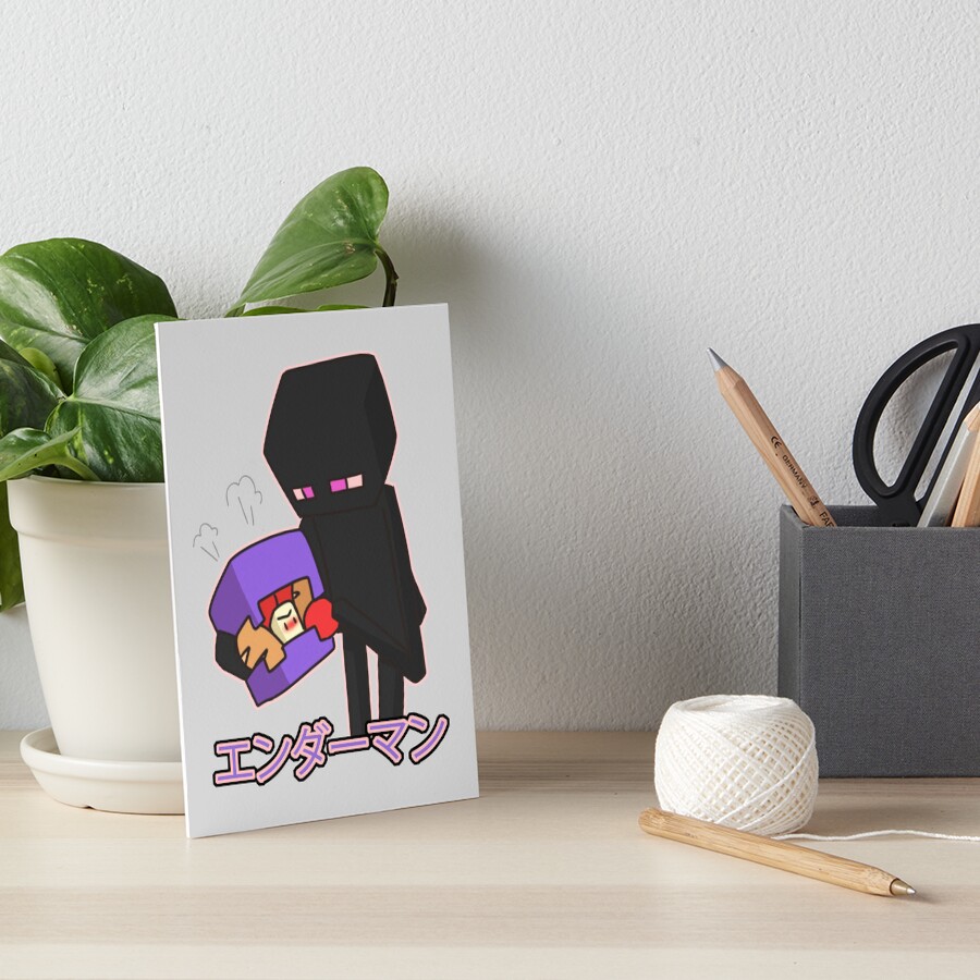 "Enderman and Shulker Box" Art Board Print by ddkart Redbubble