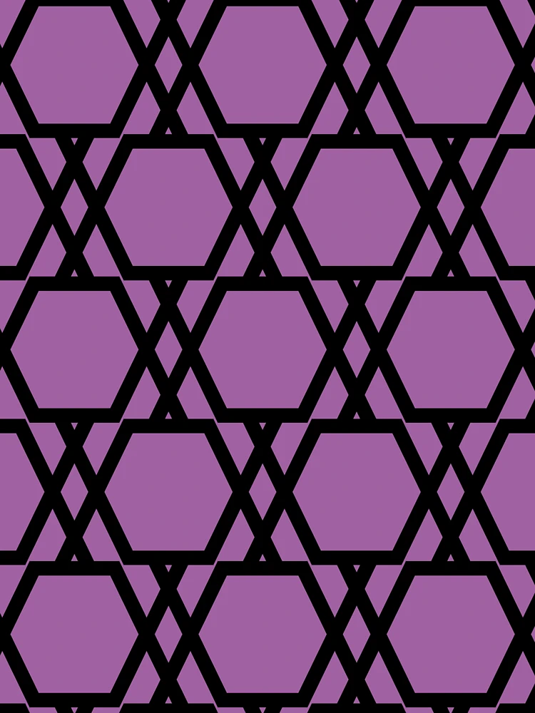 Thumbnail 6 von 6, Premium Oversized Pullover, Black and Purple Tessellation Line Pattern 20 Pairs DE 2022 Popular Color Royal Pretender DE5999 designt und verkauft von ColorOfTheYears.