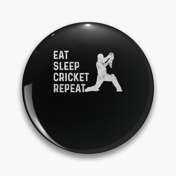 Item preview, Eat Sleep Cricket Repeat Funny Player Coach Cricketer designed and sold by Quickhappy.