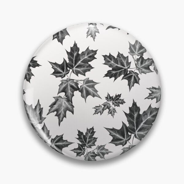 Item preview, Unique Black and white autumn leaves pattern design designed and sold by asprse.