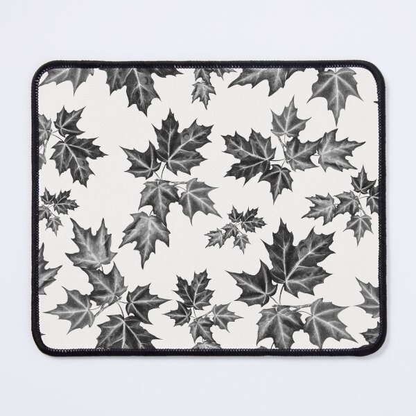 Item preview, Unique Black and white autumn leaves pattern design designed and sold by asprse.