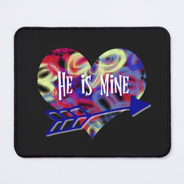 Item preview, He is Mine Neon Butterflies Modern Heart Shape Design designed and sold by AMSonArt.