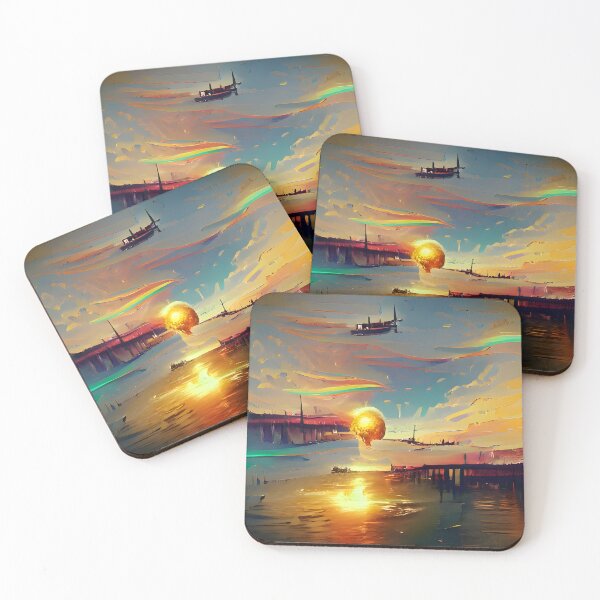 Item preview, AI Generated Art, Vintage Sunset Iridescent designed and sold by ACC .