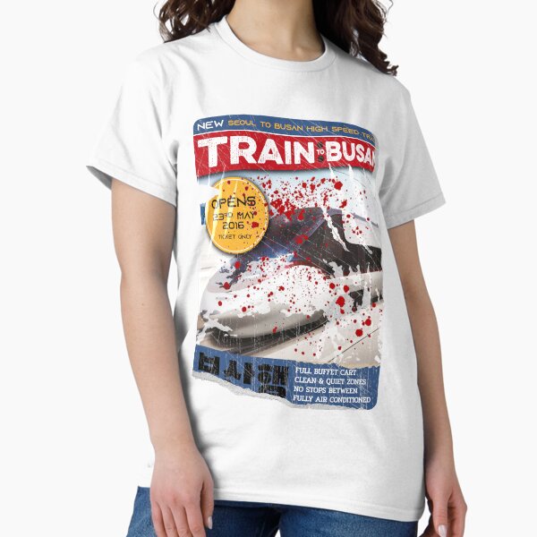 Vista previa del artículo con la obra «Cartel promocional del tren a Busan», diseñado y vendido por Bhamgraphics.