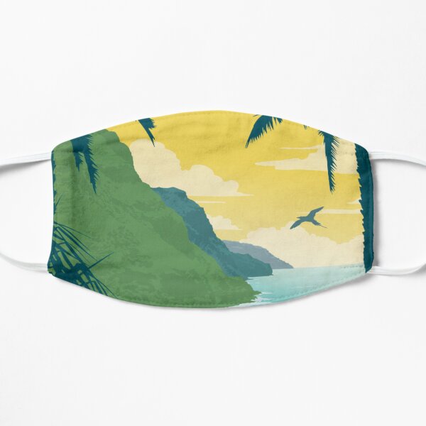Visit Beautiful Na Pali Hawaii Flat Mask