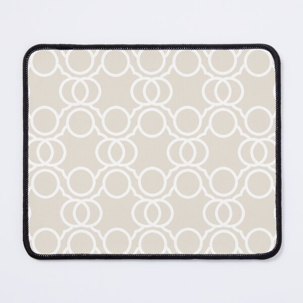 Item preview, Beige and White Geometric Circle Pattern Pairs DE 2022 Popular Color Crisp Muslin DE6212 designed and sold by ColorOfTheYears.