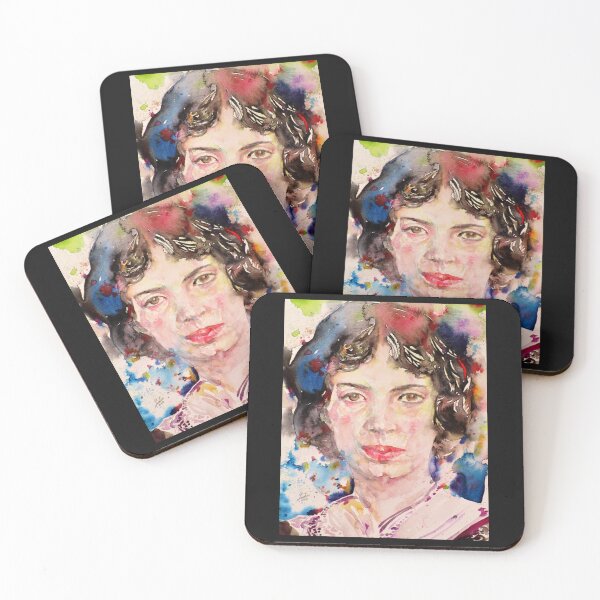 Item preview, EMILY DICKINSON - watercolor portrait   designed and sold by JoeyBeeGe.