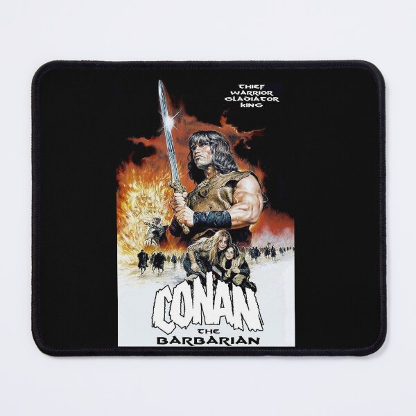 Item preview, Conan the Barbarian by Arnold Schwarzenegger Movie Poster designed and sold by EinsamerBaum.