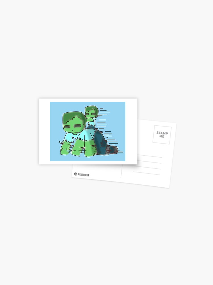 Minecraft Enderman and Creeper Postcard for Sale by ddkart