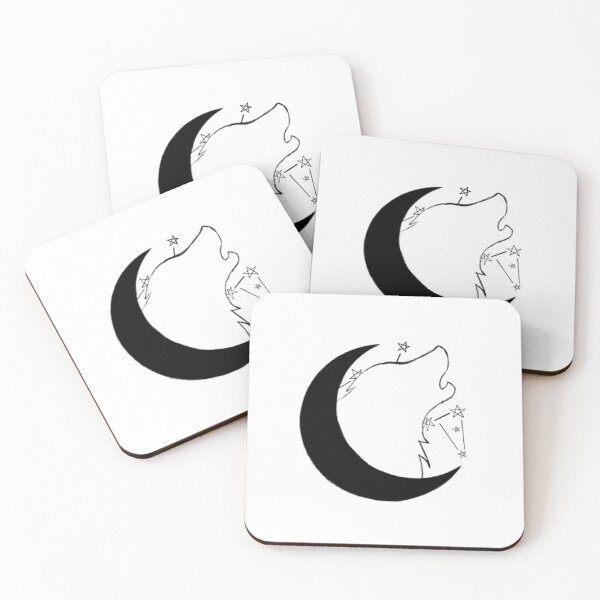 Item preview, Wolfstar moon wolf and star constellation  designed and sold by acestyle.