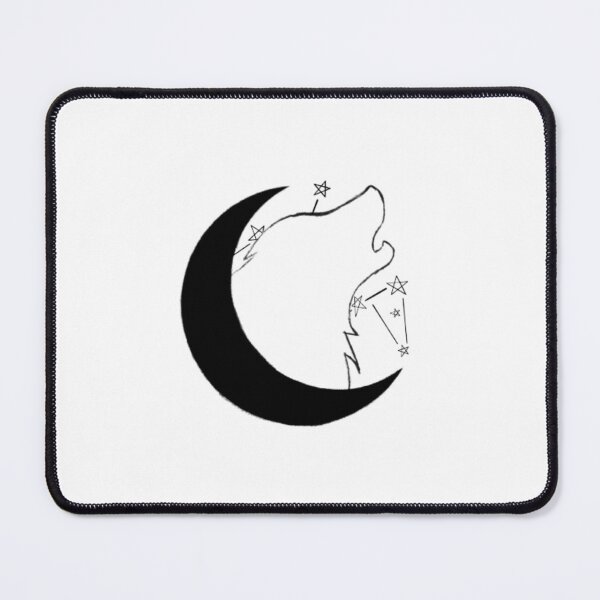 Item preview, Wolfstar moon wolf and star constellation  designed and sold by acestyle.