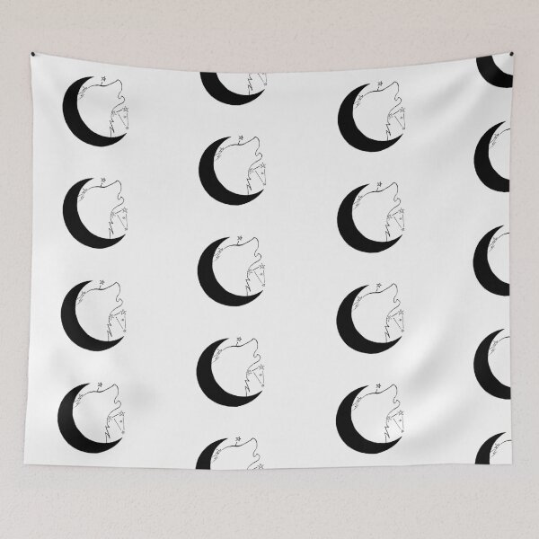 Item preview, Wolfstar moon wolf and star constellation  designed and sold by acestyle.