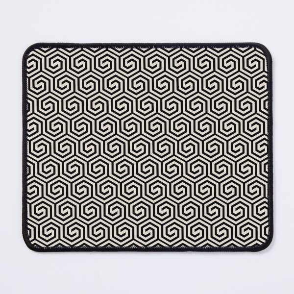 Item preview, Black and Beige Spiral Tessellation Pattern Pairs DE 2022 Popular Color Crisp Muslin DE6212 designed and sold by ColorOfTheYears.