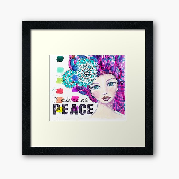 I choose peace Gerahmter Kunstdruck