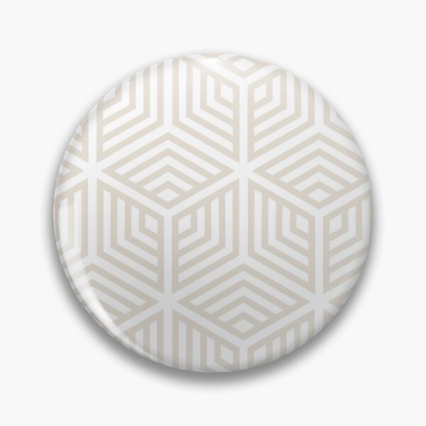 Item preview, Beige and White Striped Cube Geometric Pattern Pairs DE 2022 Popular Color Crisp Muslin DE6212 designed and sold by ColorOfTheYears.