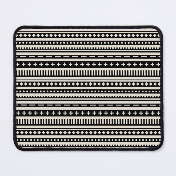 Item preview, Black and Beige Shape Horizontal Stripe Pattern Pairs DE 2022 Popular Color Crisp Muslin DE6212 designed and sold by ColorOfTheYears.