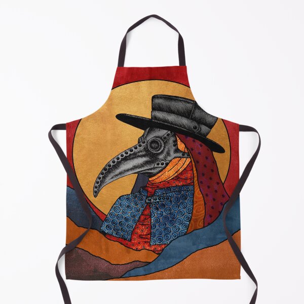 Item preview, Plague Doctor Saint. Dark art mixed media painting.  designed and sold by RedFinchDesigns.