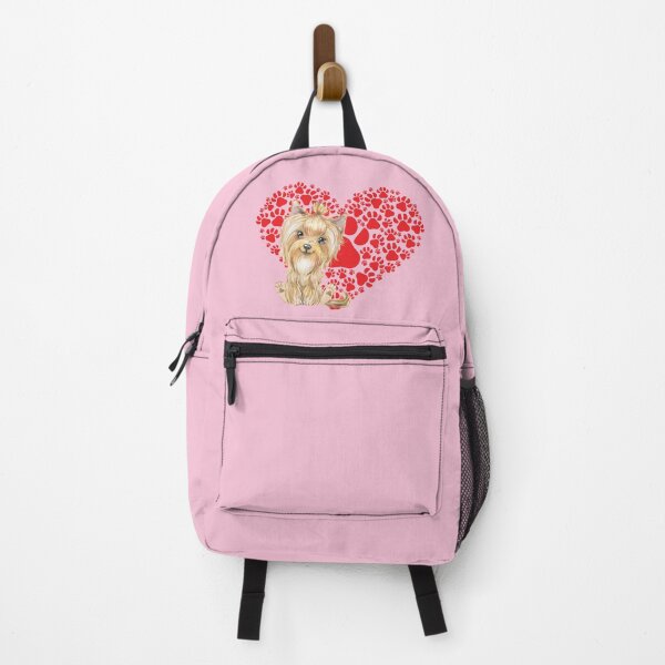 Item preview, Copy of My Valentine has 4 Paws- My Dog is my Valentine-Happiness is my dog- Yorkshire Terrier-long haired designed and sold by Mumzy2many.