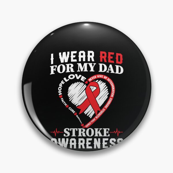 Item preview, I Wear Red For My Dad Stroke Awareness Shirt, Stroke Awareness Shirt, Stroke Survivor Gift, Stroke Fighter Shirt, Stroke Red Ribbon Shirt designed and sold by aymob.