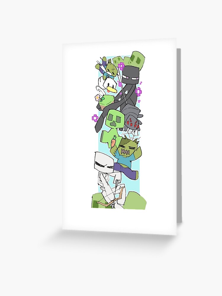 Minecraft Enderman and Creeper Postcard for Sale by ddkart