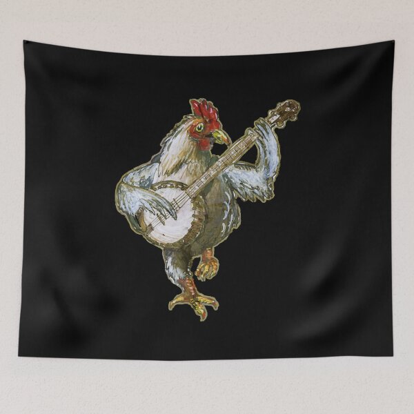 Item preview, Banjo Playing Chicken designed and sold by shopBMAC.