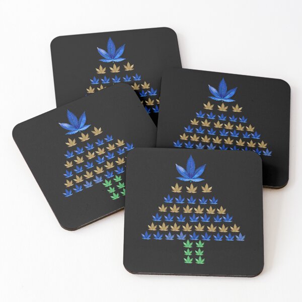 Item preview, Blue and gold hemp christmas tree designed and sold by  CannaGranny™ .