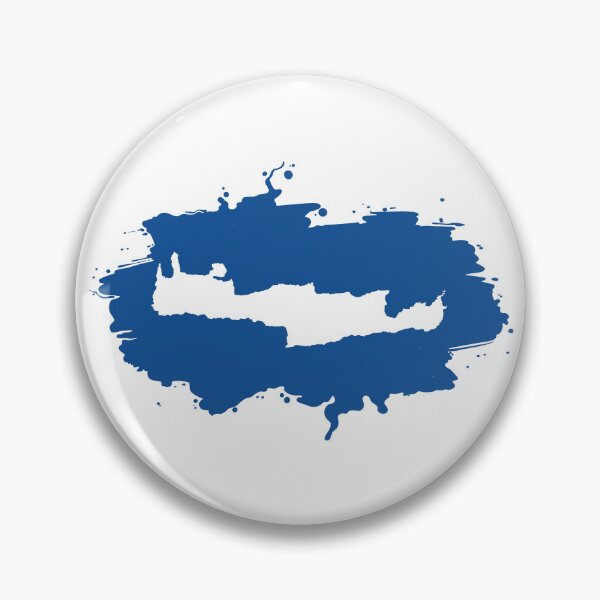 Item preview, Crete Map with Blue Splash designed and sold by allincrete.