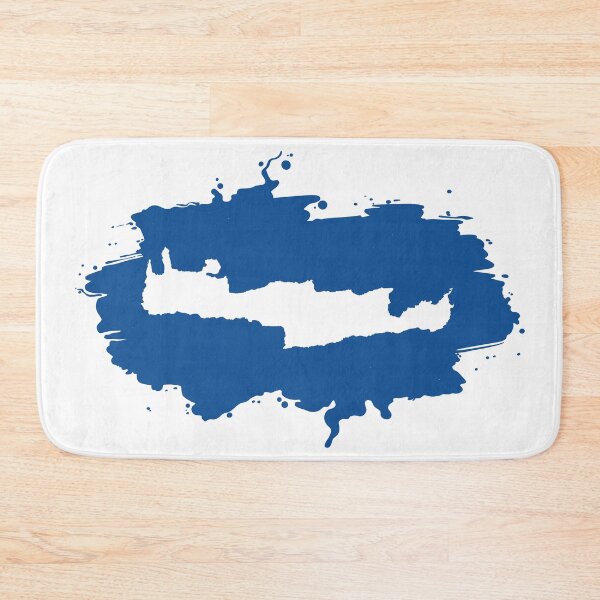 Item preview, Crete Map with Blue Splash designed and sold by allincrete.