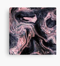Stylish rose gold abstract marbleized design Canvas Print