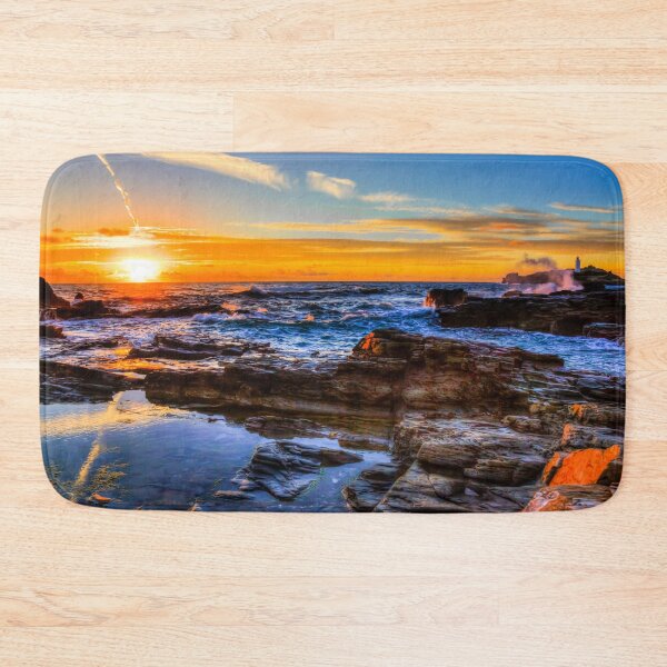 Item preview, Godrevy Lighthouse, Golden Cornwall Sunset designed and sold by Paul Thompson Photography.