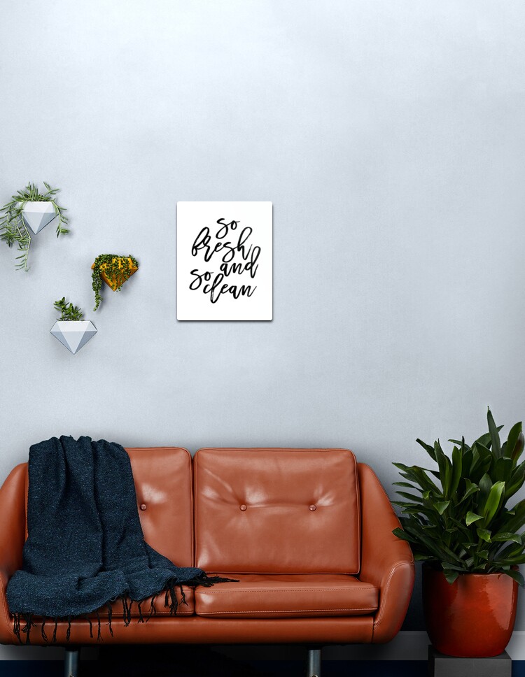 Bathroom Decor Bathroom Sign Typography Print Wall Art Quote Prints Bathroom Wall Art So Fresh And So Clean Clean Baby Shower Nursery Print Metal Print By Nathanmoore Redbubble