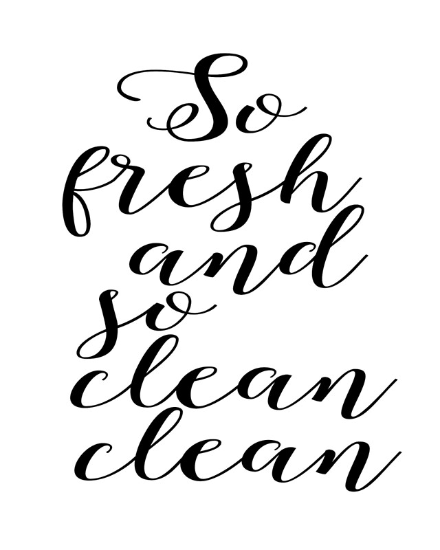"So Fresh And So Clean Clean,Bathroom Wall Art, Bathroom Print