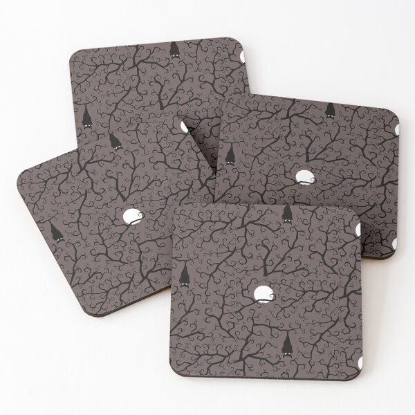Item preview, Bat In The Night - Full Moon Trees With Bat Hanging designed and sold by Abhishek Goldar.