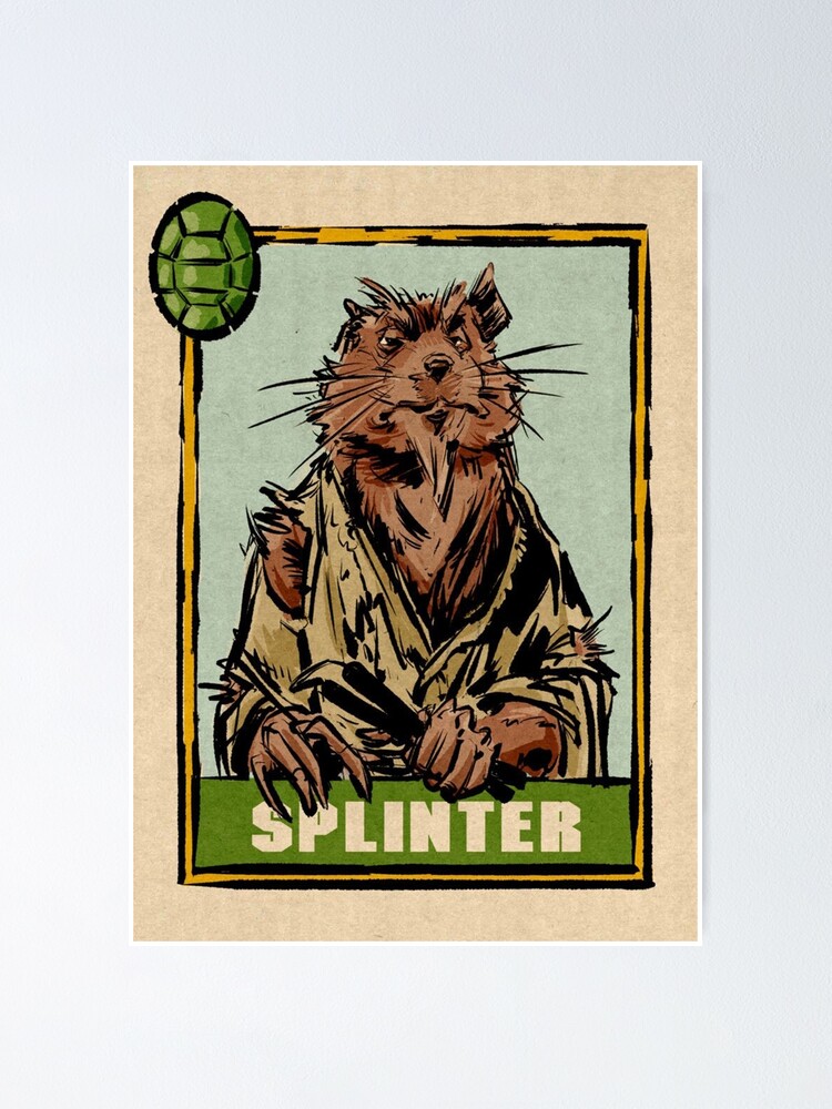  master splinter tmnt poster for sale by ettawilliam redbubble