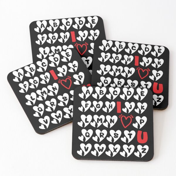 Item preview, ABC Alphabet I Love You English Teacher Valentines day Letters in Hearts  designed and sold by ART-SOUF.