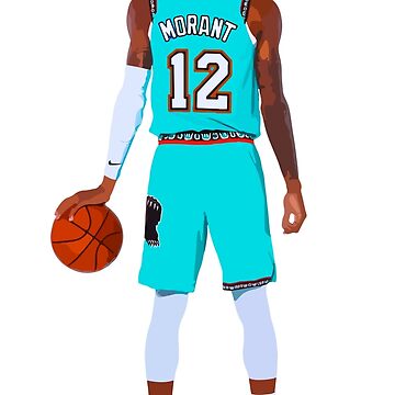 12 Ja Morant Vancouver Grizzlies Memphis Men's Throwback TEAL