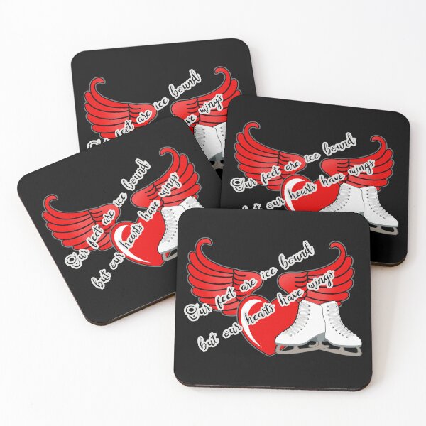 Item preview, Our feet are ice bound, but our hearts have wings - Ice Skating athletics quotes designed and sold by bluehatgraphics.
