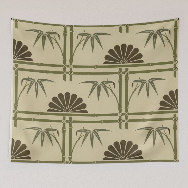 Item preview, Art Deco Bamboo and Floral designed and sold by ZinZoe.