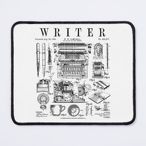 Item preview, Writer Author Novelist Bookish Writing Tools Vintage Patent designed and sold by GrandeDuc.