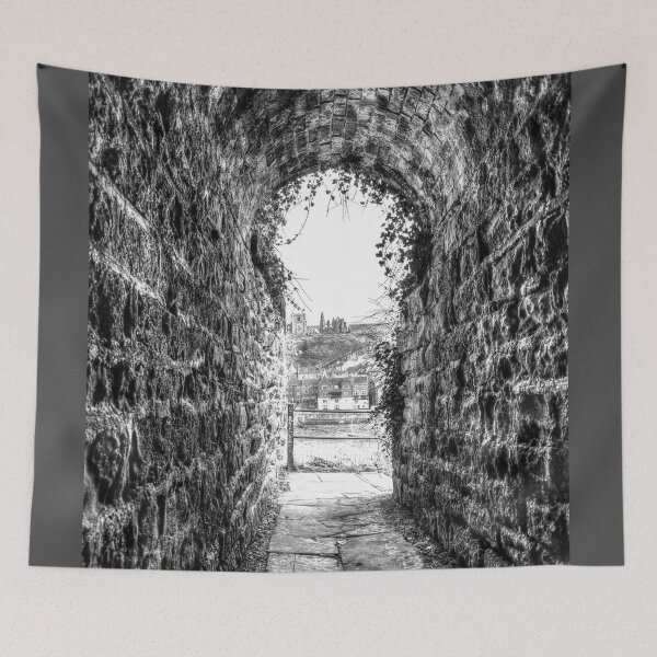 Item preview, Whitby Abbey Through The Keyhole Tunnel designed and sold by Paul Thompson Photography.